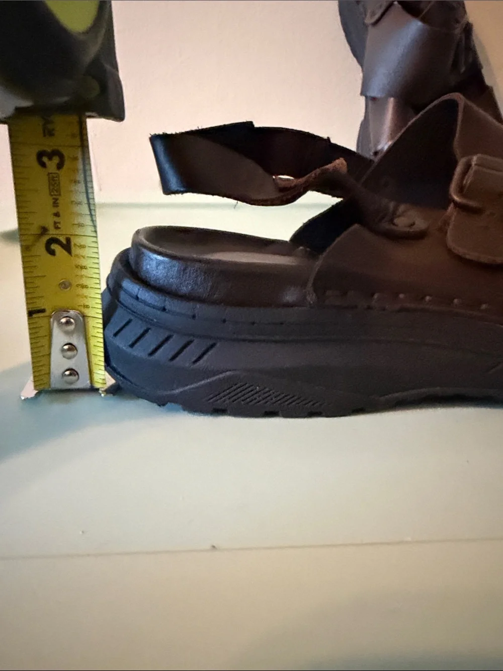 Men's Dark Brown Leather Open-Toe Comfort Sandals